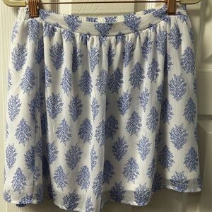 Old Navy Blue and White Floral Skirt